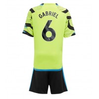 Camiseta Arsenal Gabriel Magalhaes #6 Segunda Equipación Replica 2023-24 para niños mangas cortas (+ Pantalones cortos)